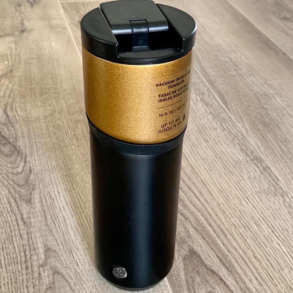 Starbucks Fall 2020 Gold Black Tumbler